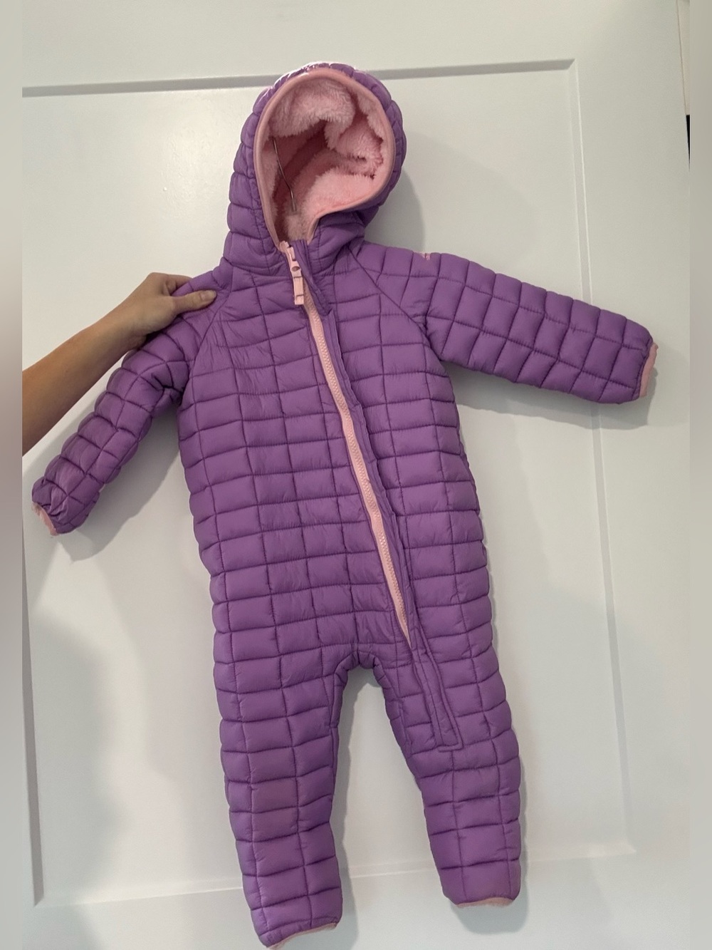 SnoZu Purple Plush Lined Quilted Snowsuit 18 months